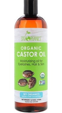 can I use pure organic castor oil on face