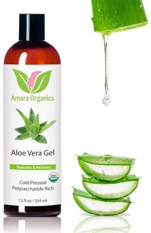 amara beauty organic aloe vera gel 99% aloe unscented
